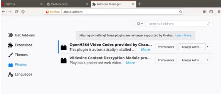 如何在Linux上本地观看Netflix Linux上火狐浏览器播放Netflix