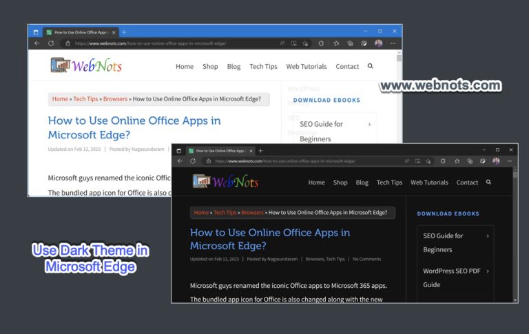 如何在Microsoft Edge中使用深色主题