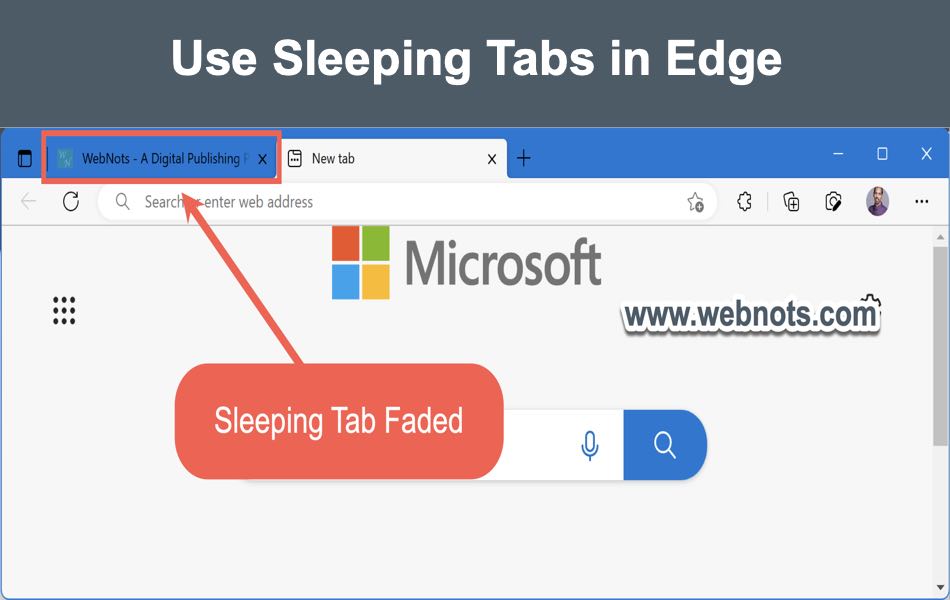 Use Sleeping Tabs in Edge