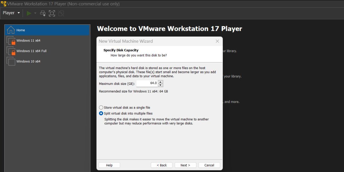 在 VMware Workstation 17 Player 中调整 Windows 11 虚拟机的磁盘容量