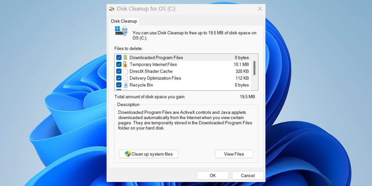 Windows 11 中的磁盘清理应用程序