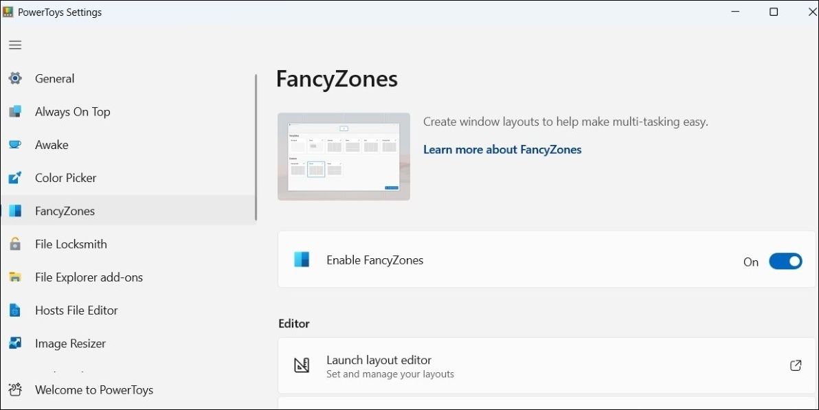 PowerToys 中的 FancyZones