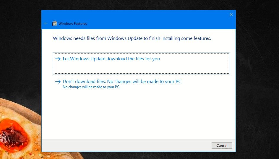 让 Windows 更新为您窗口下载文件