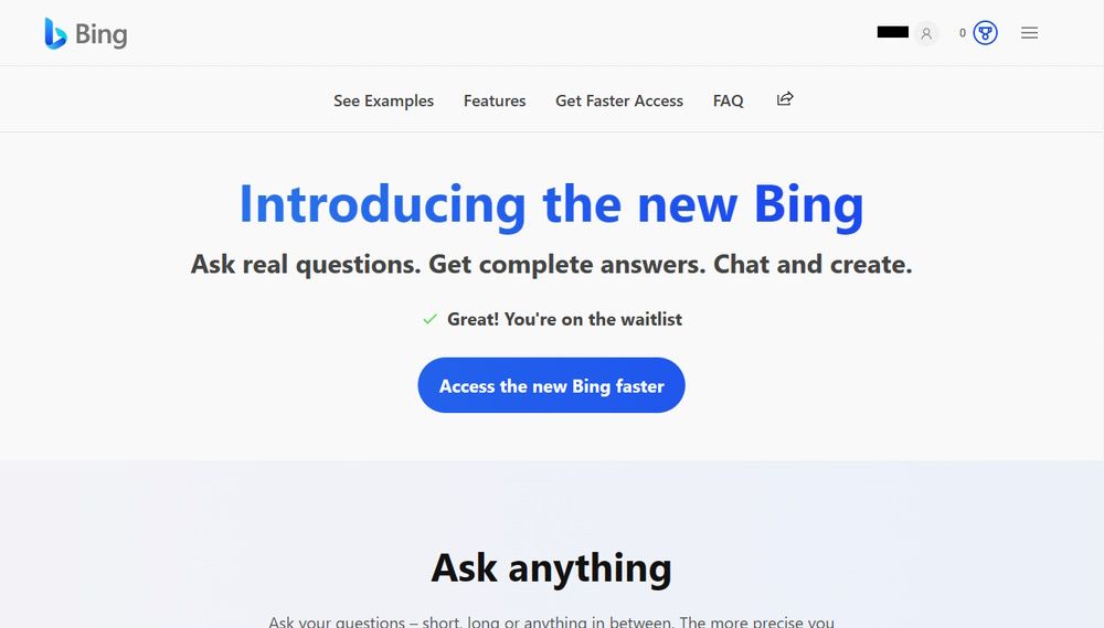 更快地访问新的 Bing