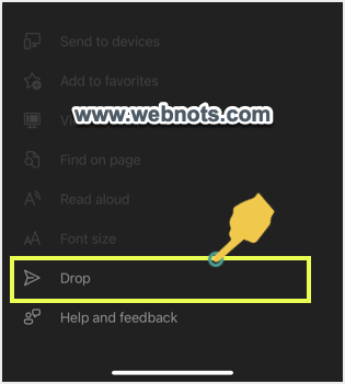 Edge iPhone App 中的下拉选项