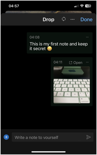 通过 Edge Drop 发送的图像