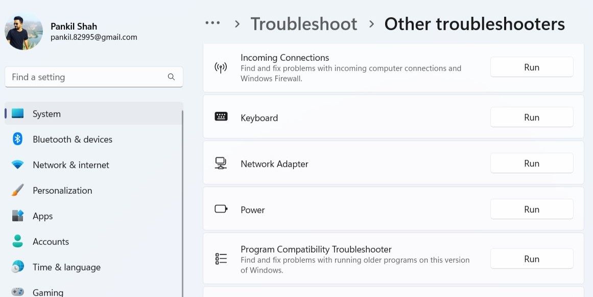 在 Windows 上运行网络适配器疑难解答