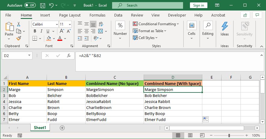 excel 带空格的组合单元格