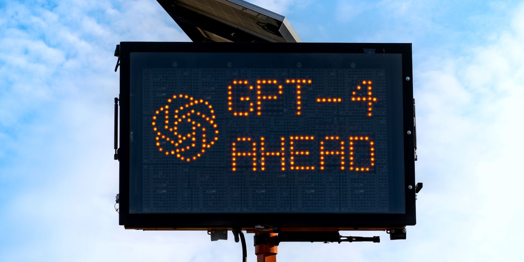 gpt 4 ahead sign on dot matrix display feature