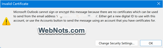 Outlook App 中的数字 ID 警告