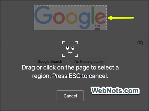 在 Firefox 中选择要捕获的元素