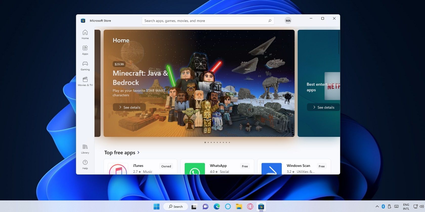 the microsoft store app