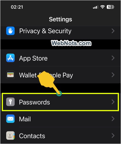iPhone 中的密码设置
