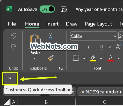 功能区下方添加了快速访问工具栏