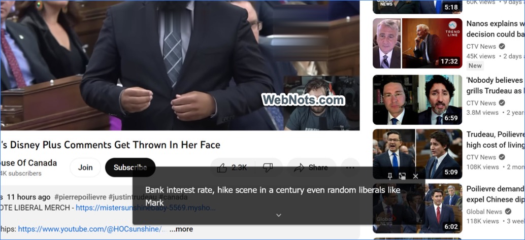 YouTube 视频中的 Chrome 实时字幕