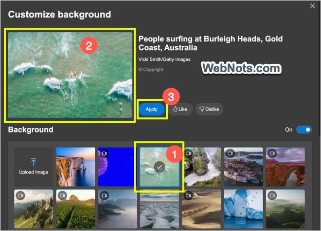 选择背景图片或视频