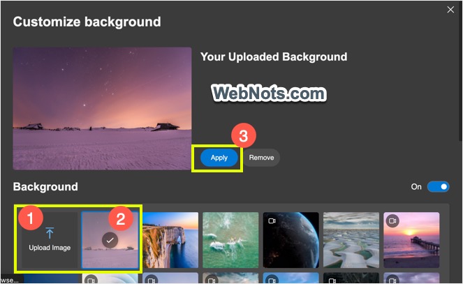 上传自定义边缘图像背景