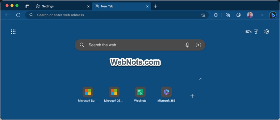 Edge 中的 Moonlight Glow 主题