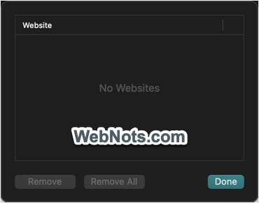 Safari 中的清空网站列表