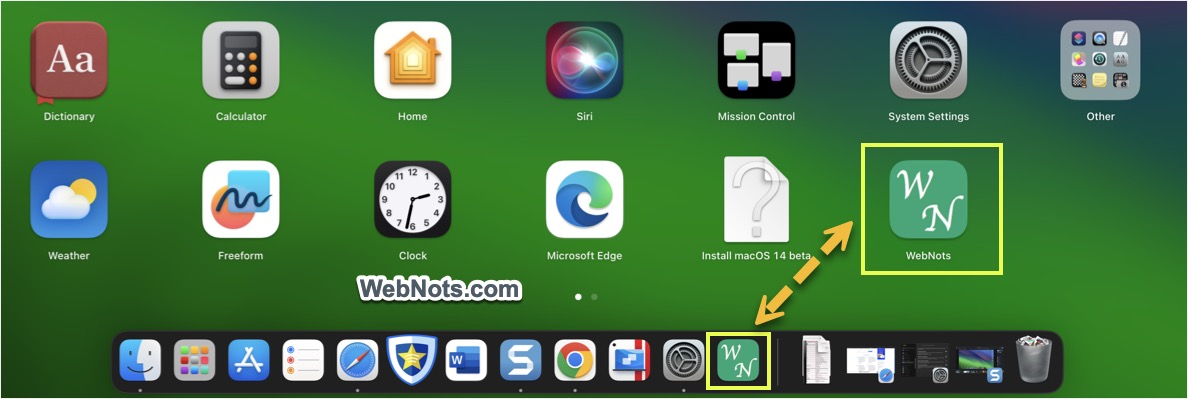 Dock 和 Launchpad 中的 Web 应用程序
