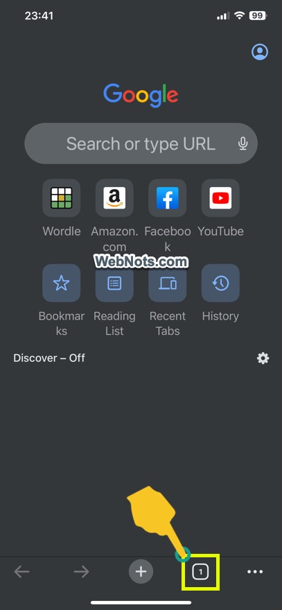 在 Chrome 应用程序中打开标签页