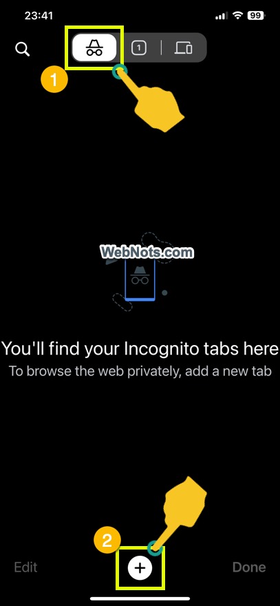 在 Chrome 中进入隐身模式