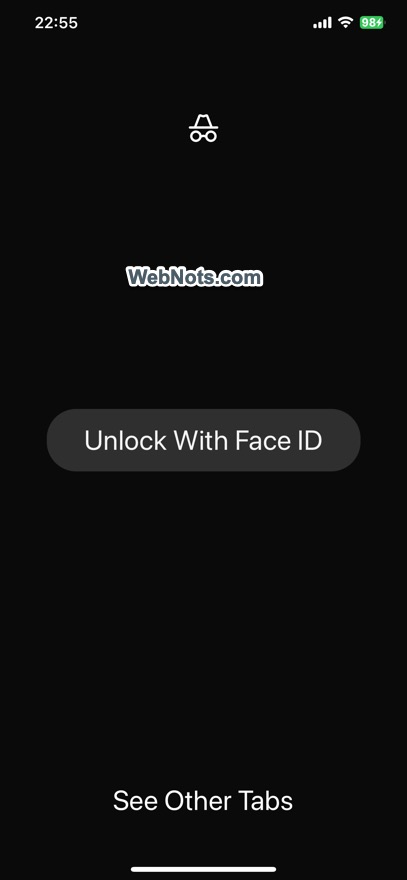 在 iPhone 中解锁 Chrome 隐身标签