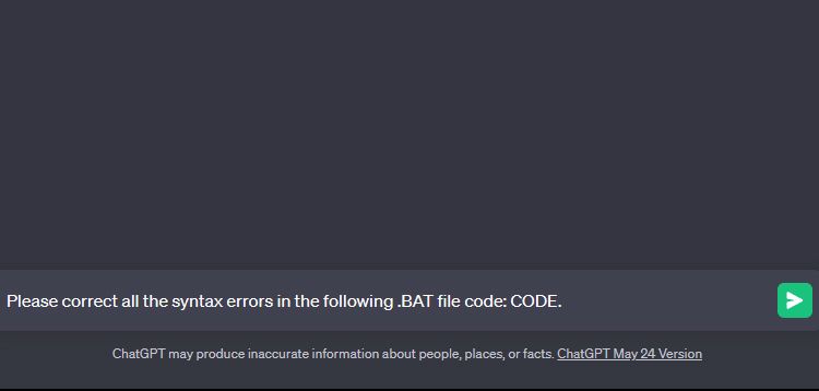 ChatGPT 提示输入 BAT 文件