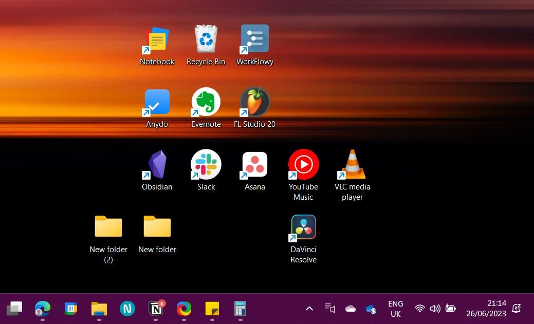 Windows 11 桌面上的桌面快捷方式