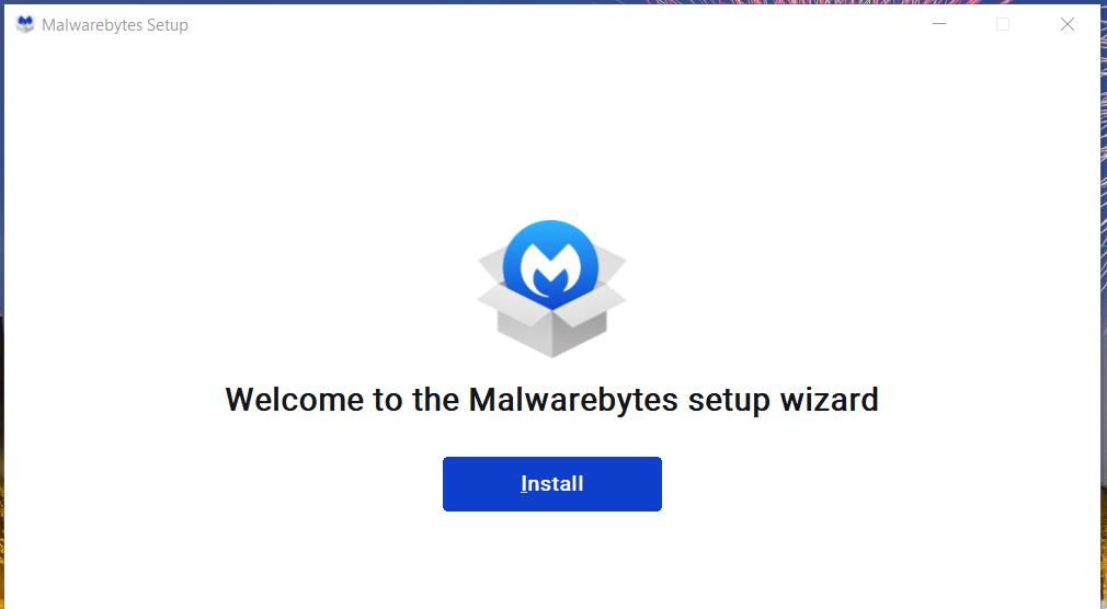 Malwarebytes 的安装按钮