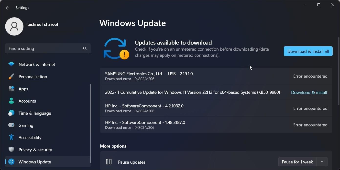 安装 Windows 11 更新