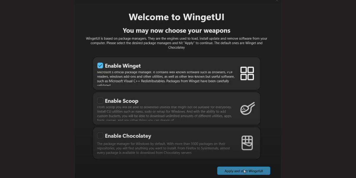 安装WingetUI