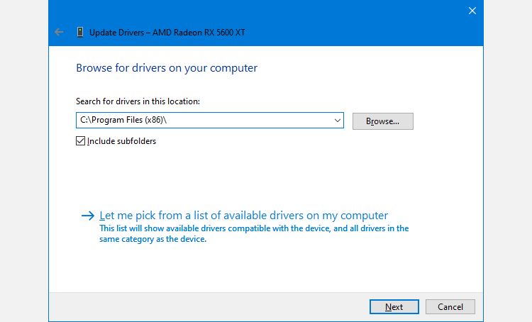 Windows 10 浏览计算机上的驱动程序