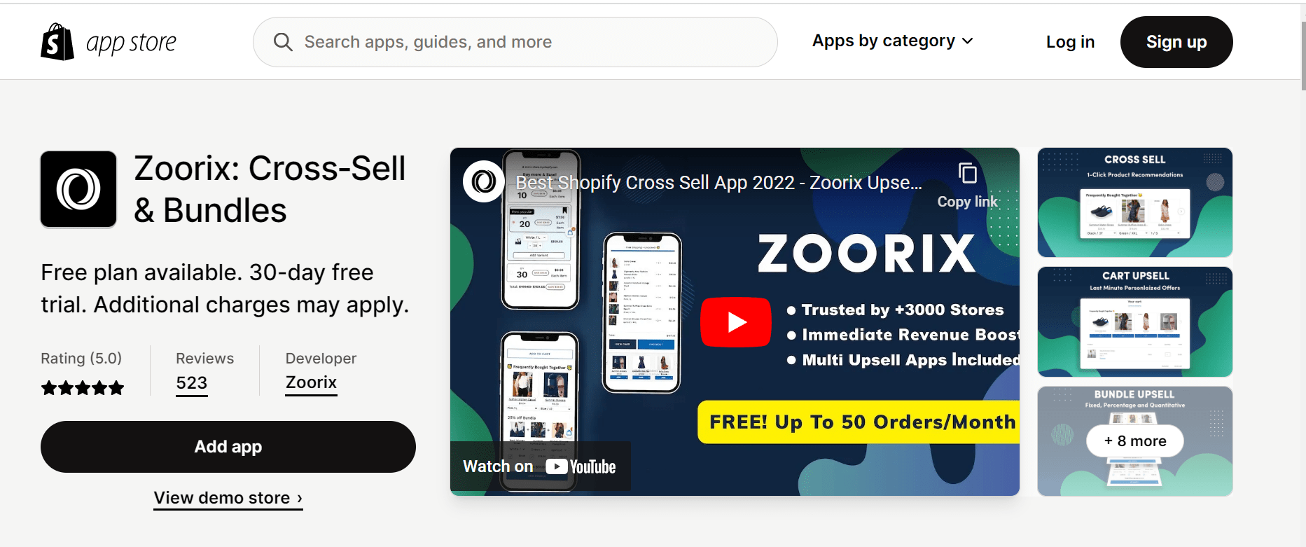 Zoorix Cross-Sell App