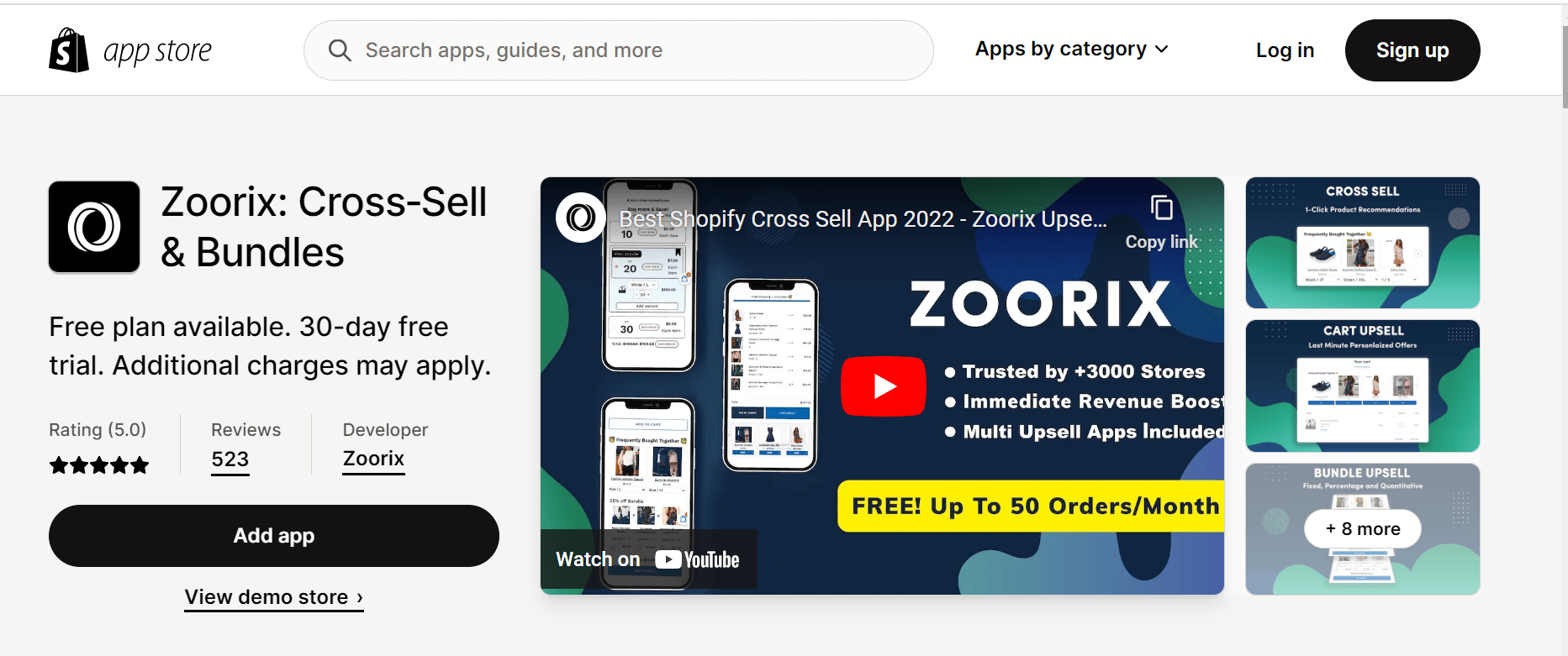 Zoorix 交叉销售应用程序