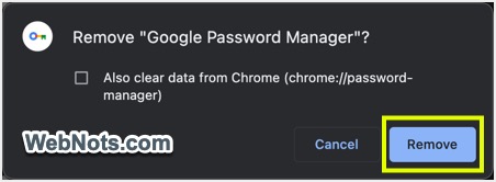 卸载时删除所有密码