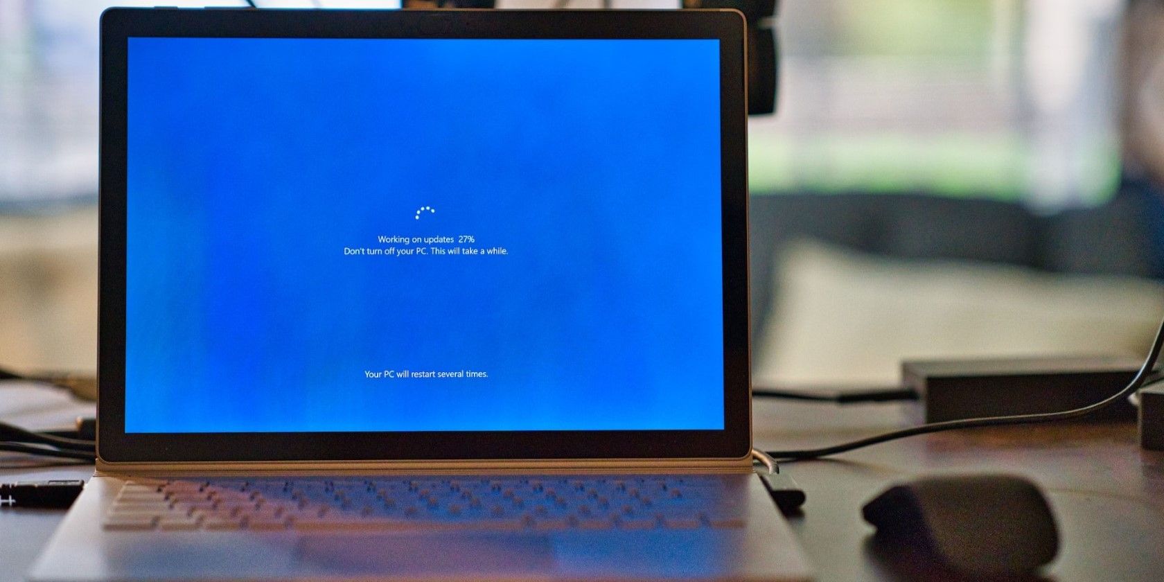 安装更新的 Windows 笔记本电脑