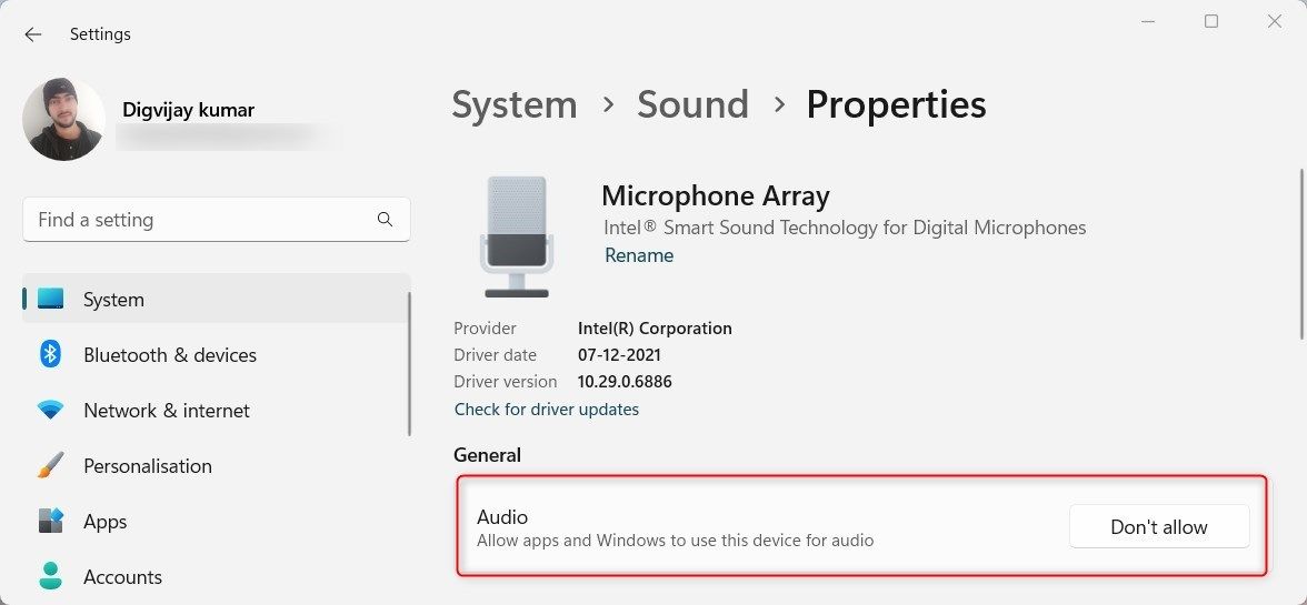 允许应用和 Windows 使用此设备进行音频