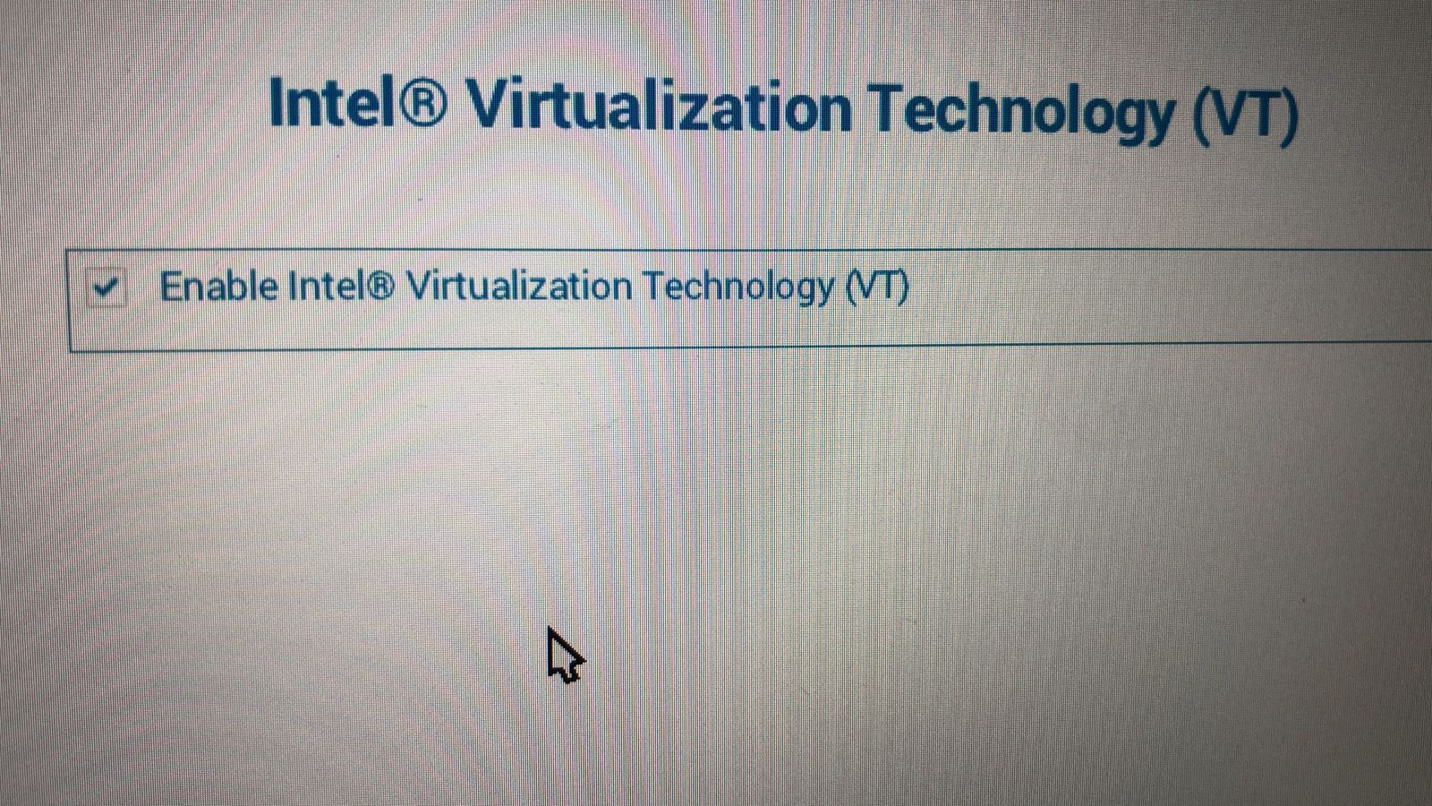在戴尔笔记本电脑的 BIOS 设置中禁用 Intel 虚拟化技术选项