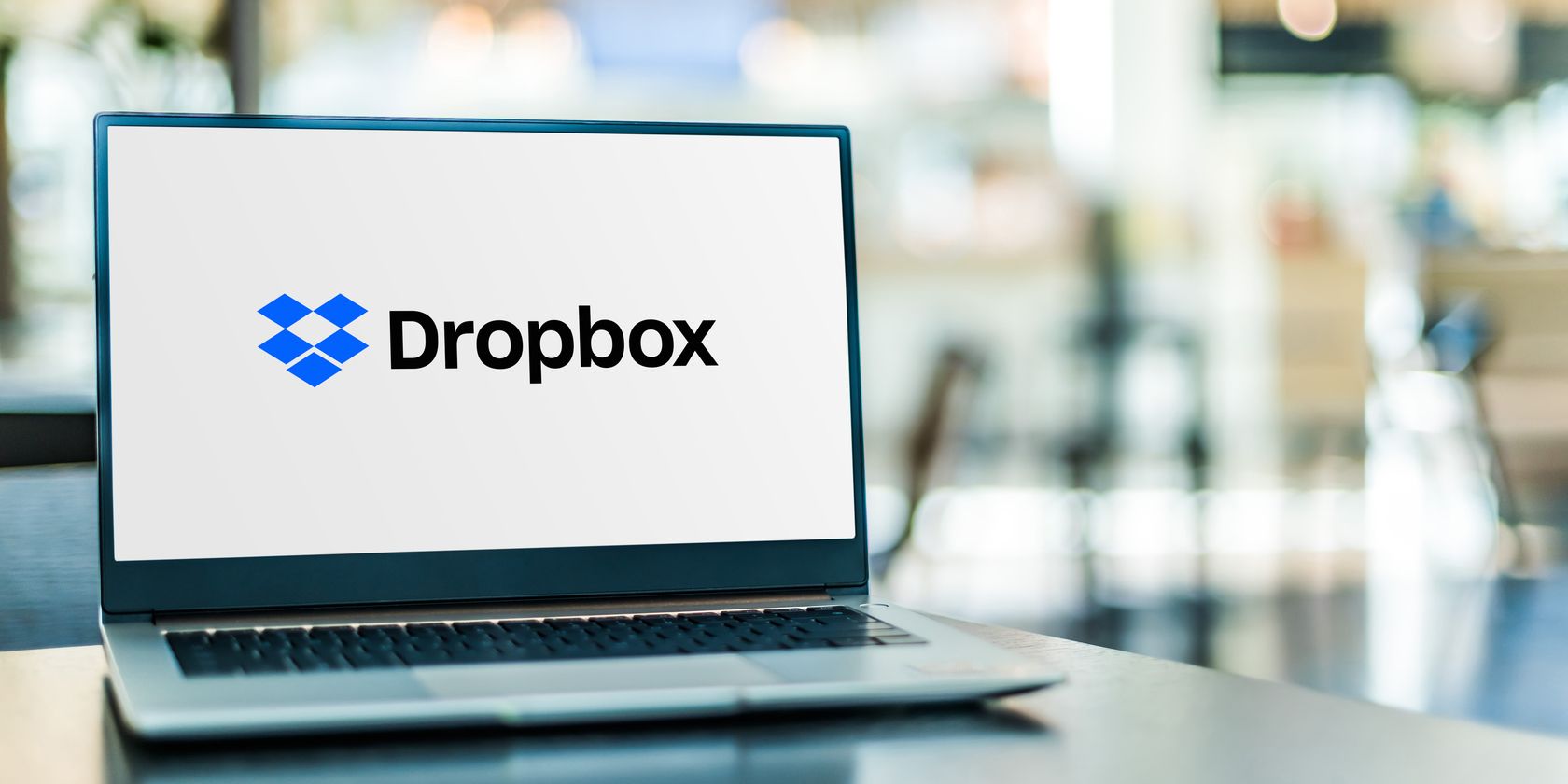 dropbox logo on laptop
