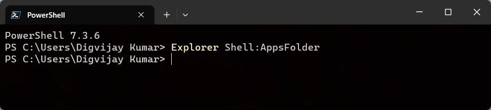 使用 PowerShell 打开 AppsFolder