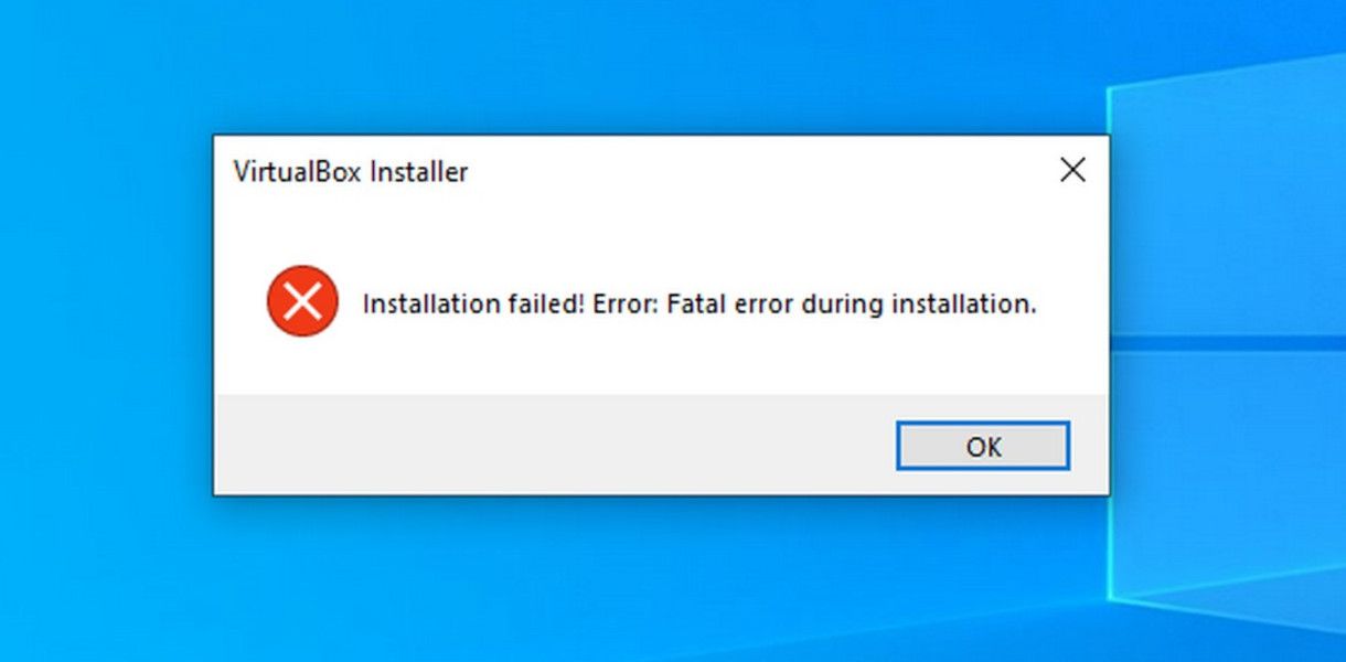 VirtualBox安装失败！ 安装过程中出现致命错误