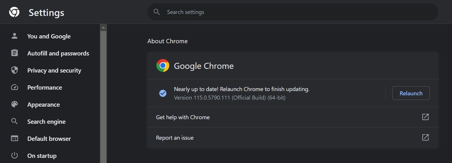 确保 Chrome 浏览器是最新的