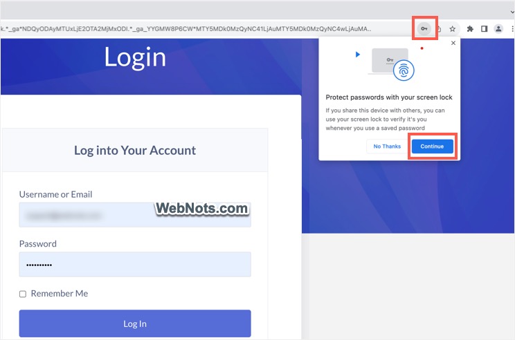 Chrome 中的屏幕锁定建议