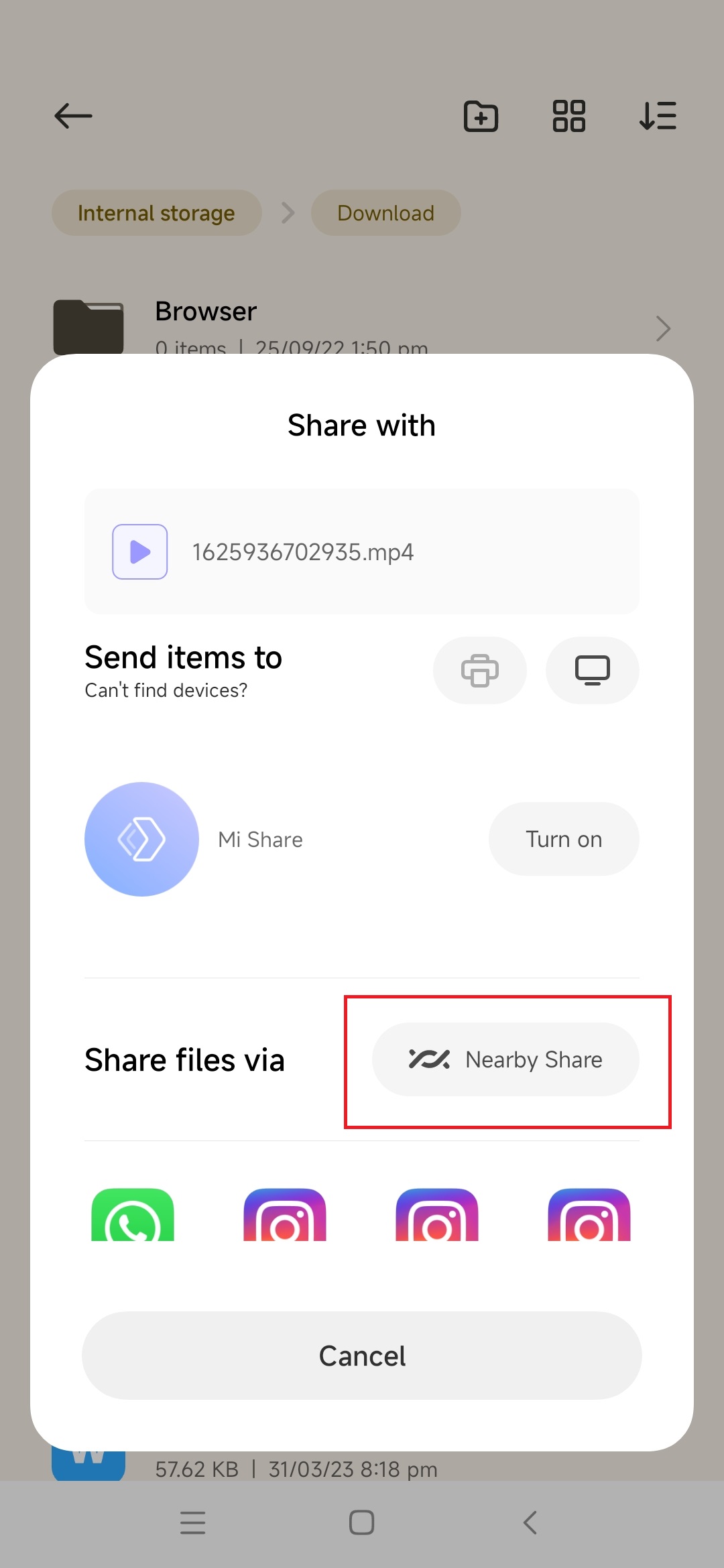 选择附近的共享