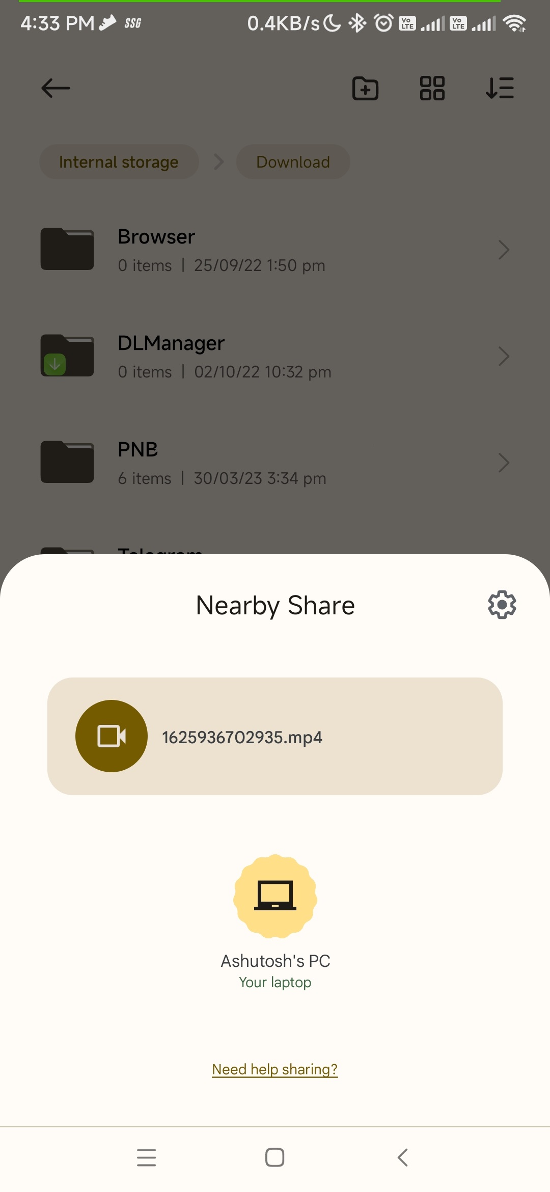 使用 Google 附近共享