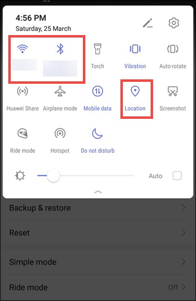 启用蓝牙 wifi 和定位服务