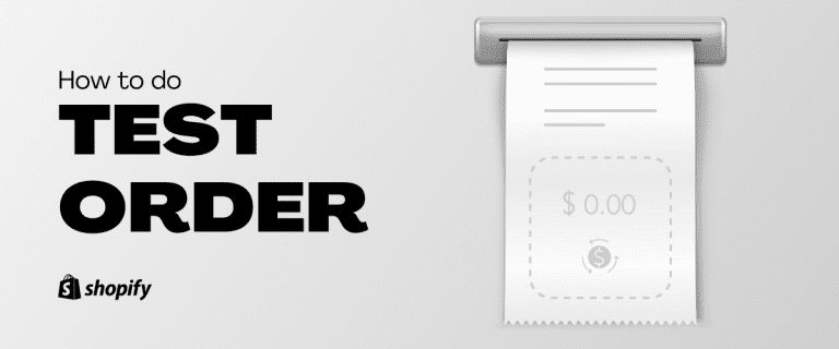 Test order on Shopify