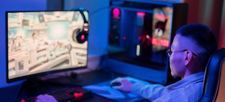 a player playing a game