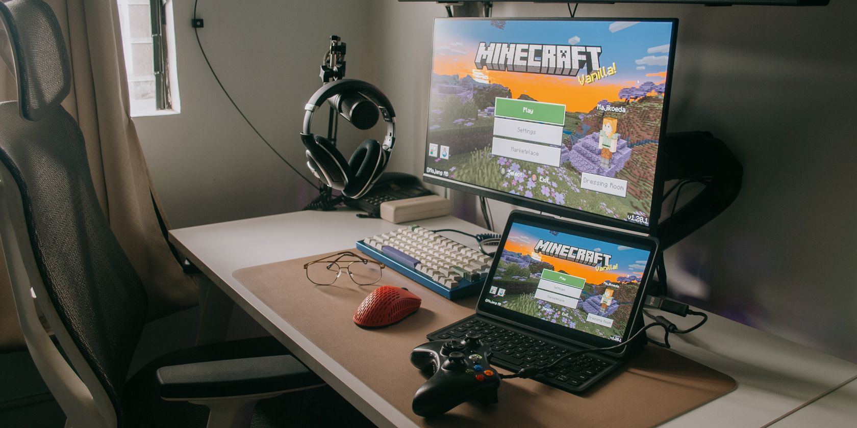 pc streaming minecraft to tablet with steam link 2